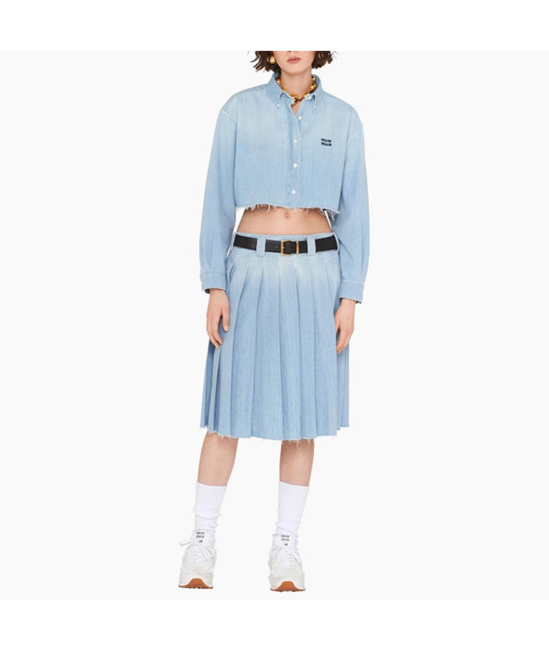 MIU MIU Синяя футболка, фото 2