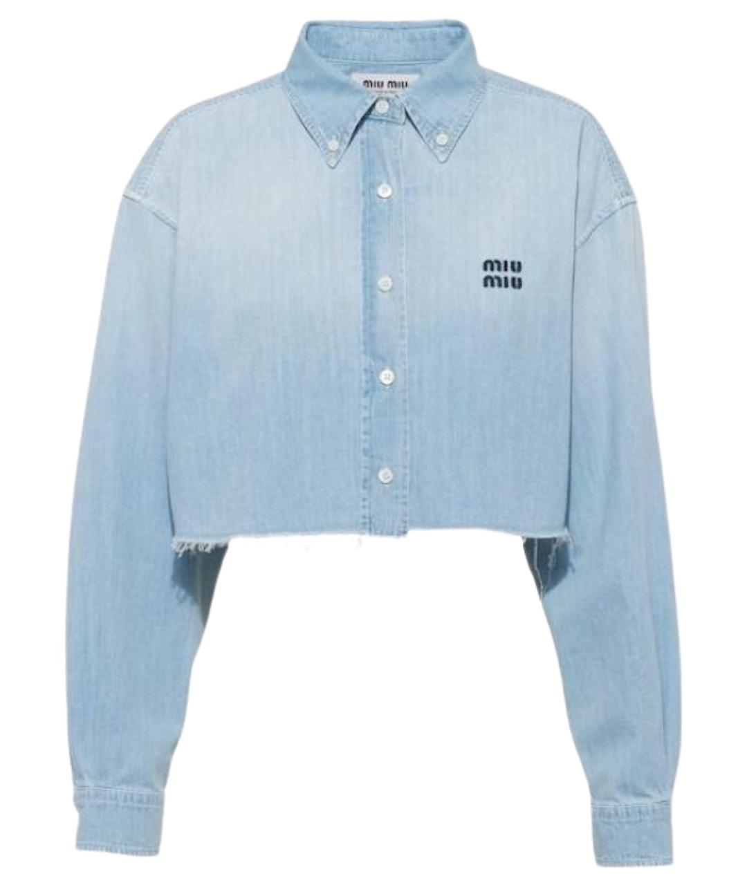 MIU MIU Синяя футболка, фото 1