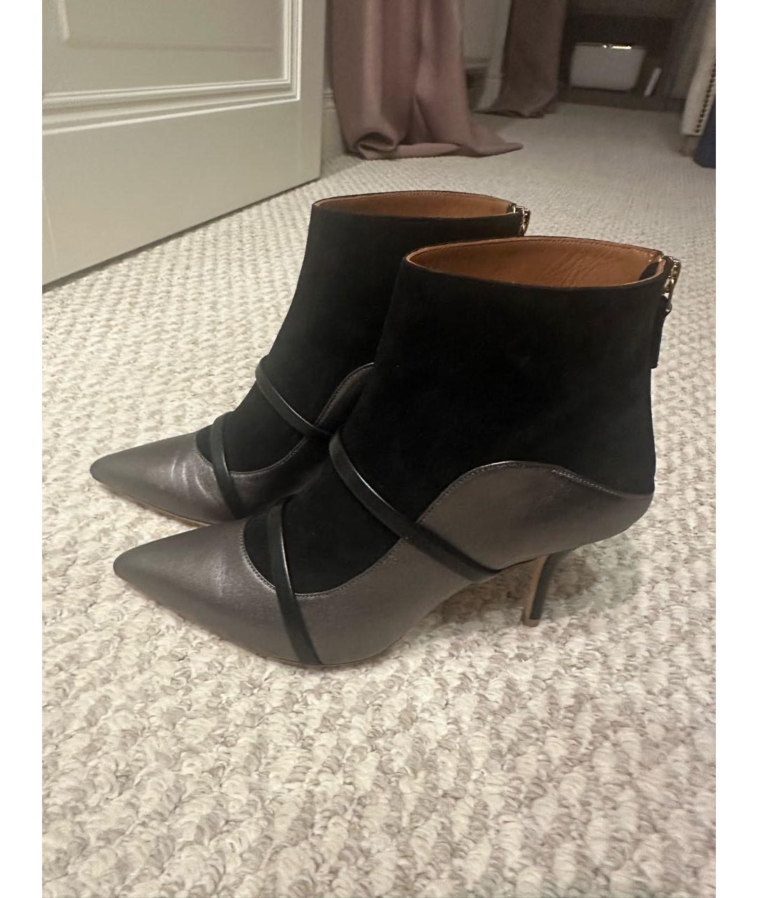 MALONE SOULIERS Черные замшевые ботильоны, фото 5