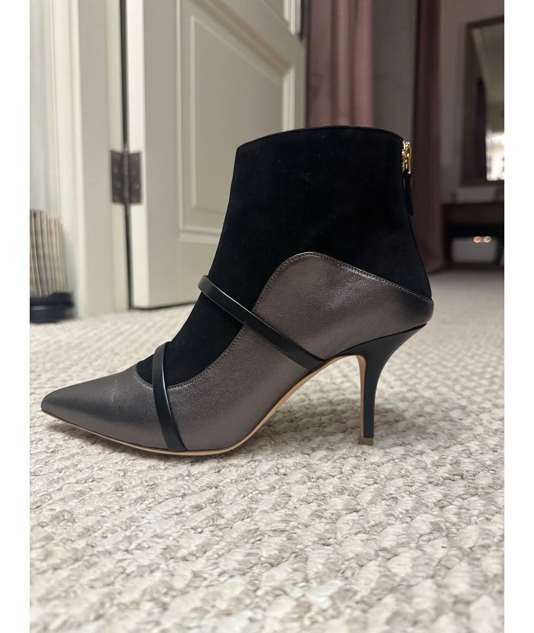 MALONE SOULIERS Черные замшевые ботильоны, фото 6