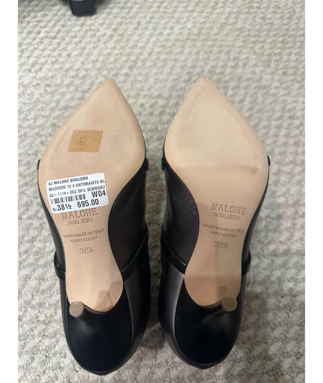 MALONE SOULIERS Черные замшевые ботильоны, фото 4