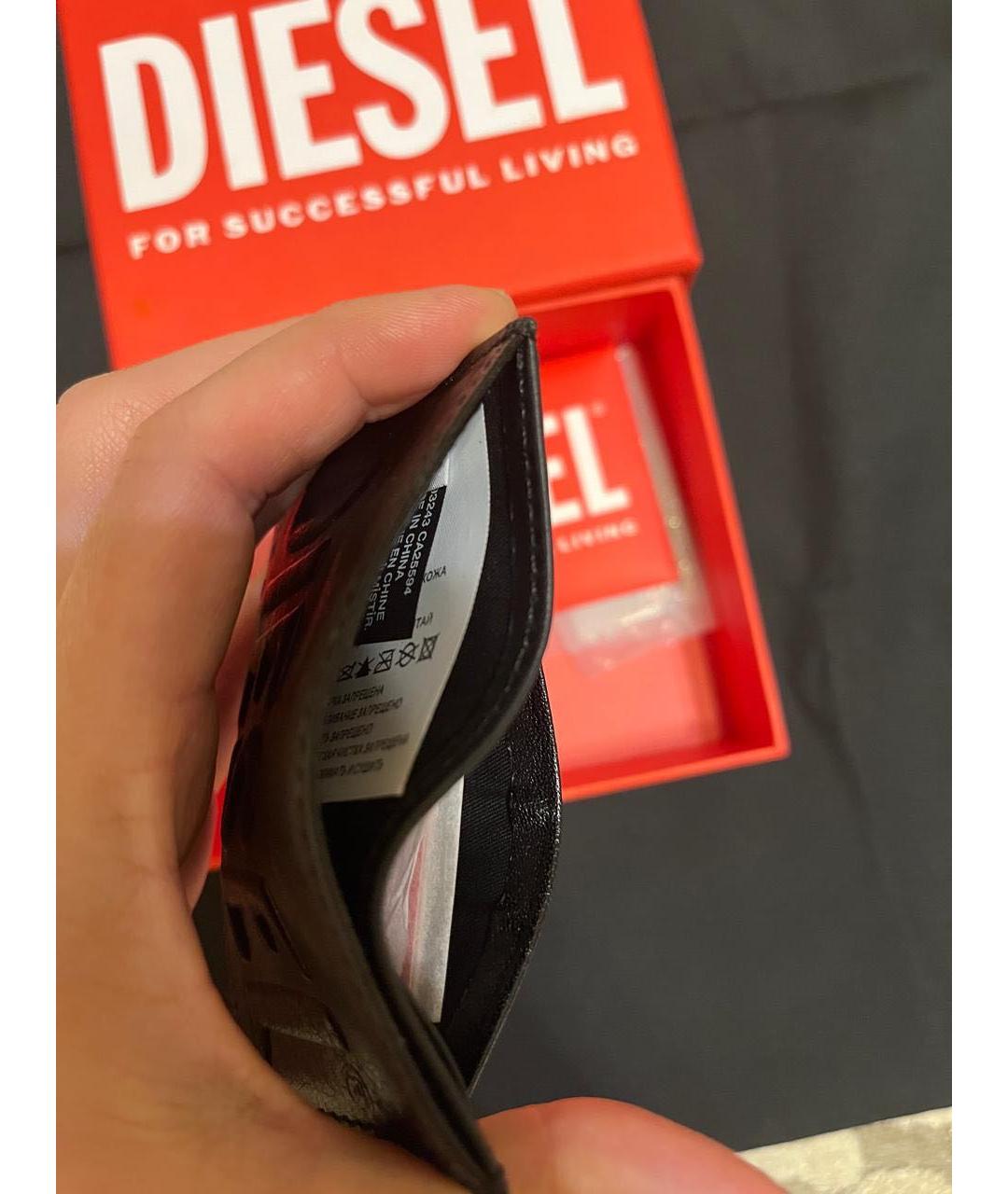 DIESEL Черный кожаный кардхолдер, фото 6