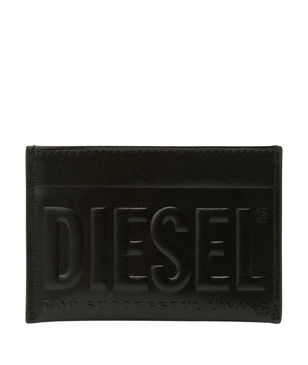 DIESEL Черный кожаный кардхолдер, фото 1