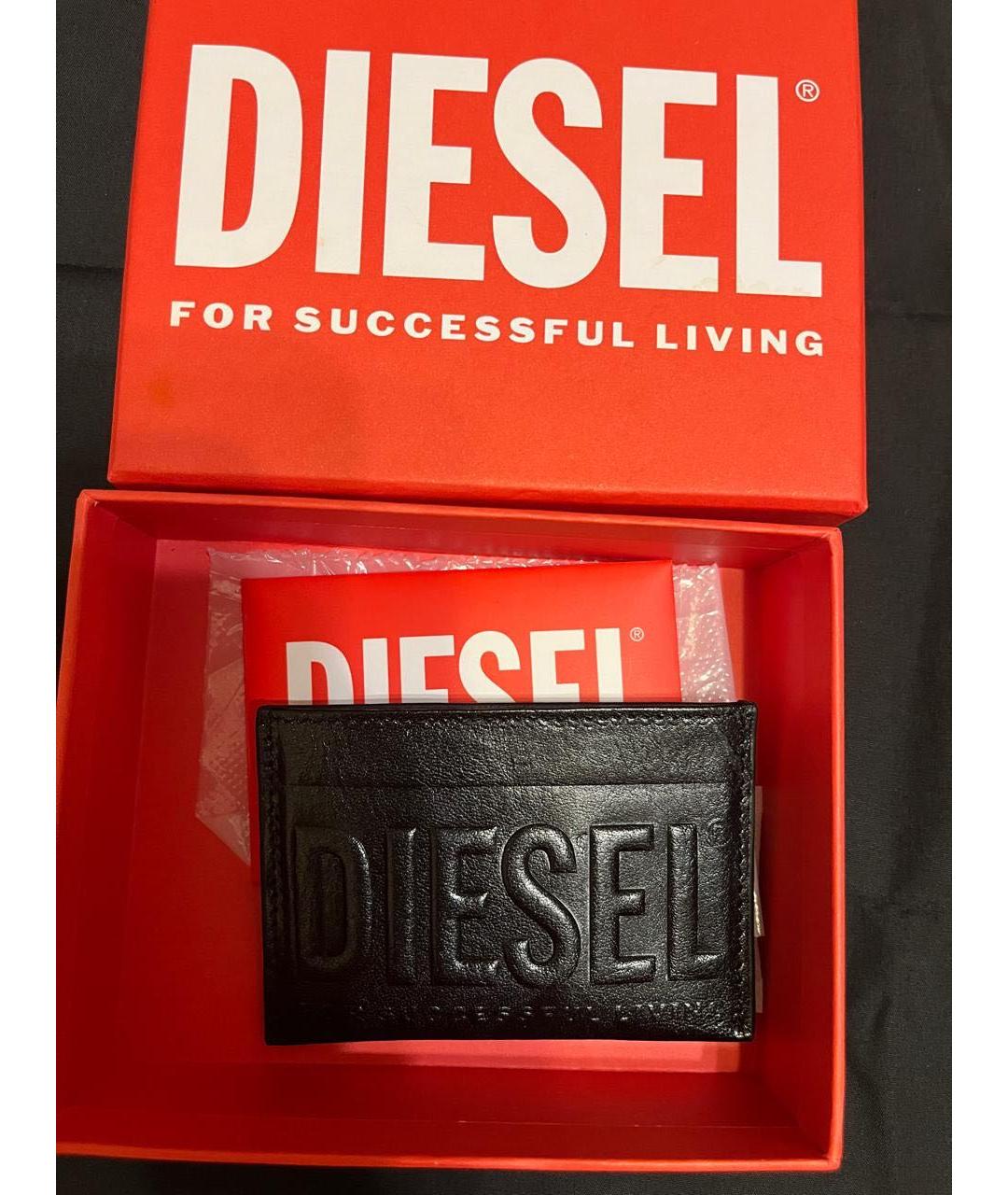 DIESEL Черный кожаный кардхолдер, фото 2