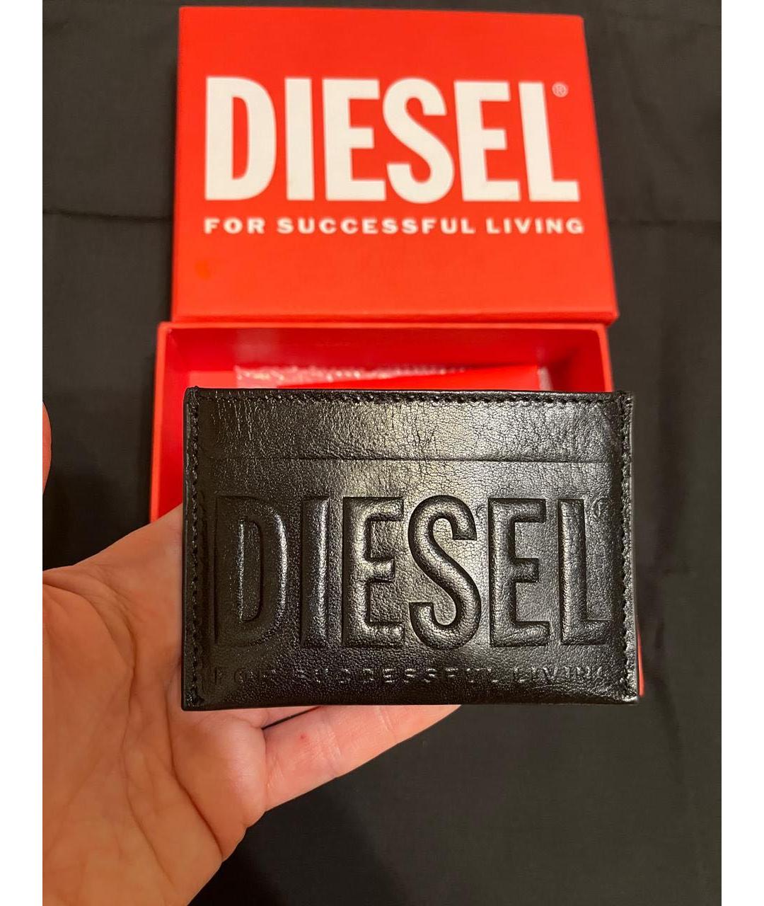 DIESEL Черный кожаный кардхолдер, фото 5