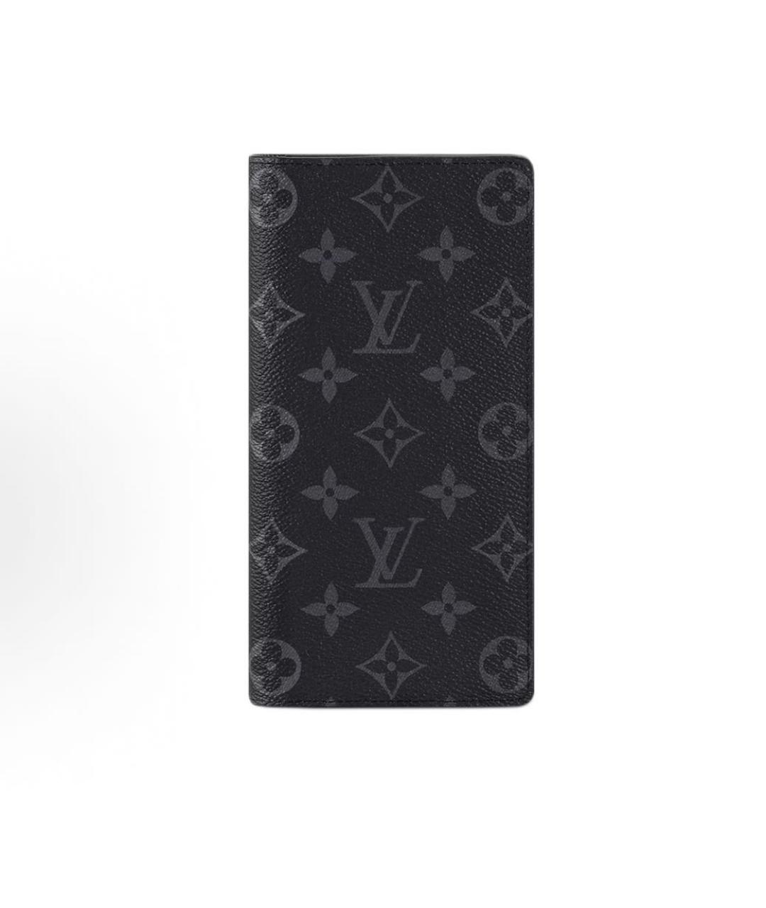 LOUIS VUITTON Черный кожаный кардхолдер, фото 5