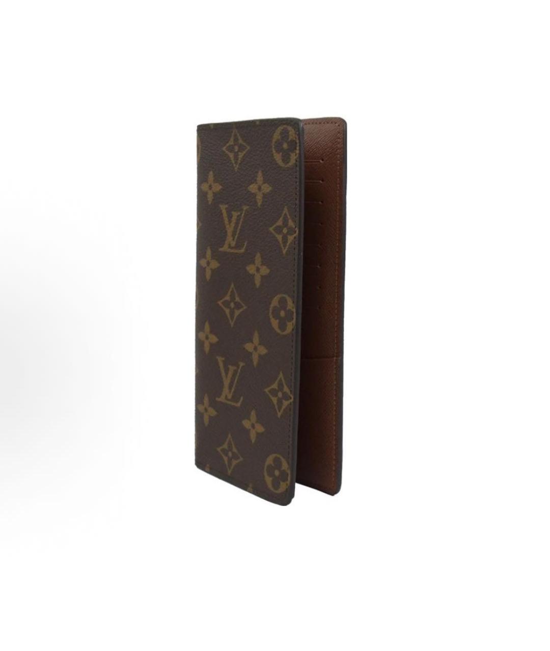 LOUIS VUITTON Коричневый кожаный кардхолдер, фото 2