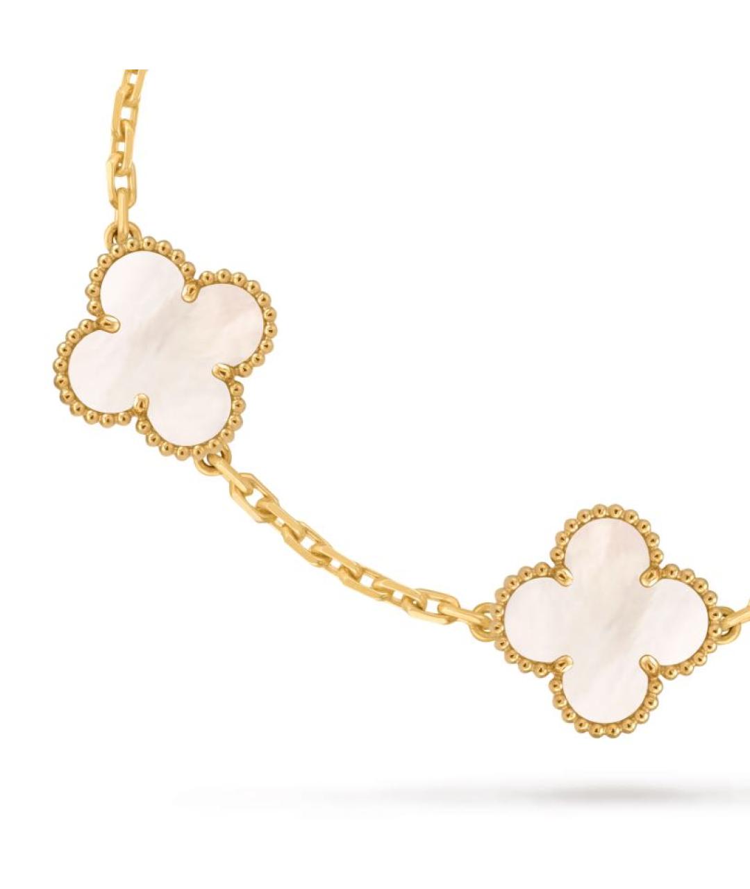 VAN CLEEF & ARPELS Белый браслет из желтого золота, фото 4