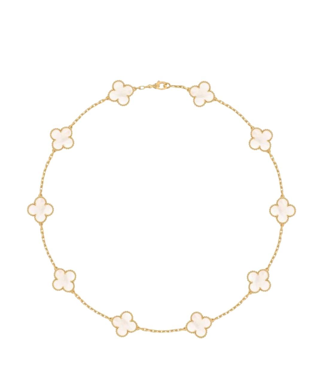 VAN CLEEF & ARPELS Белое колье из желтого золота, фото 1