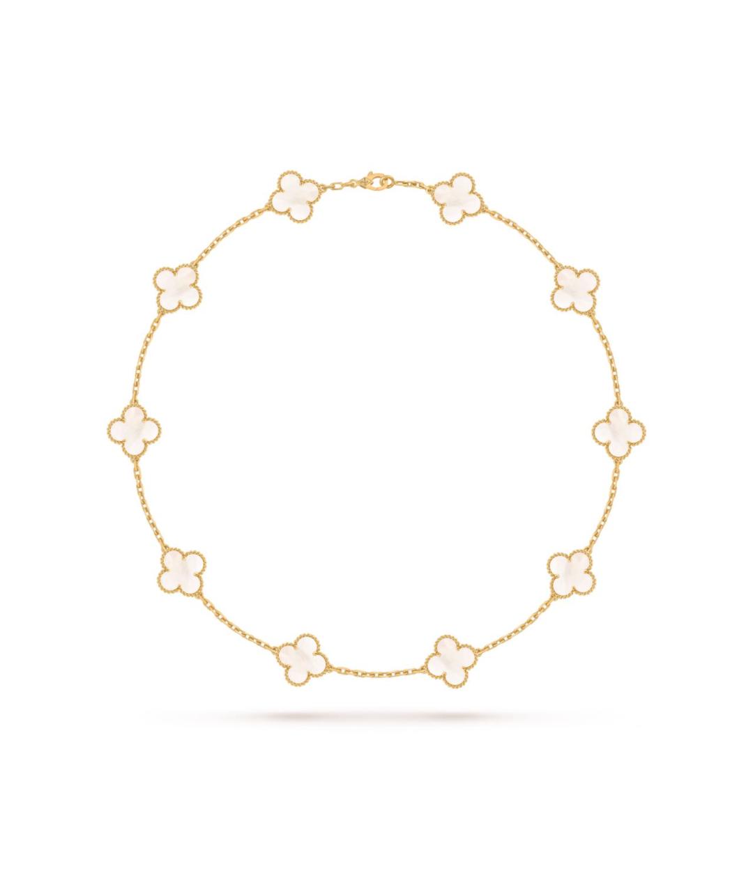 VAN CLEEF & ARPELS Белое колье из желтого золота, фото 7