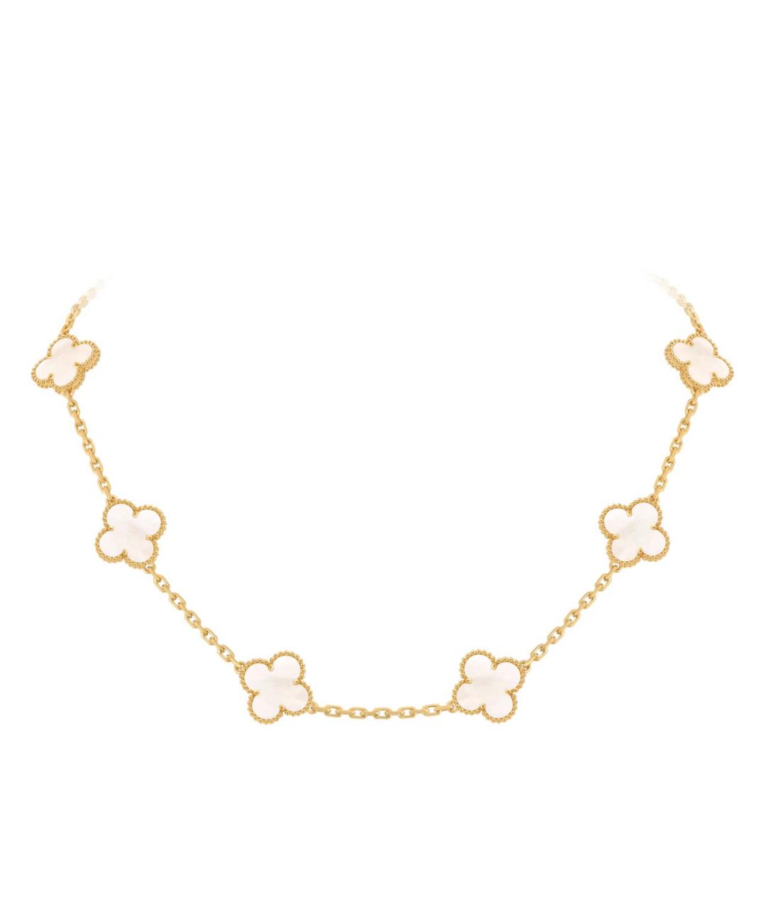 VAN CLEEF & ARPELS Белое колье из желтого золота, фото 3