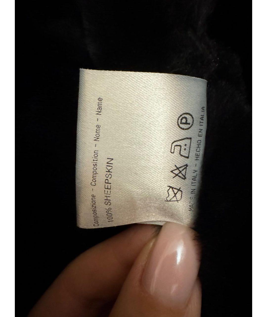 BRIONI Черная кожаная дубленка, фото 6