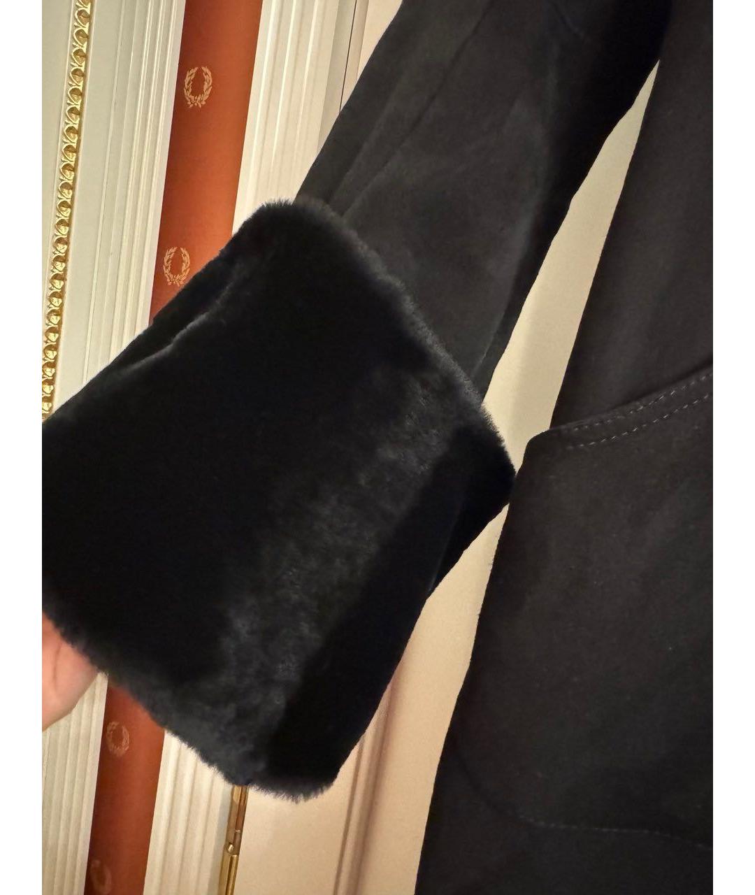 BRIONI Черная кожаная дубленка, фото 7