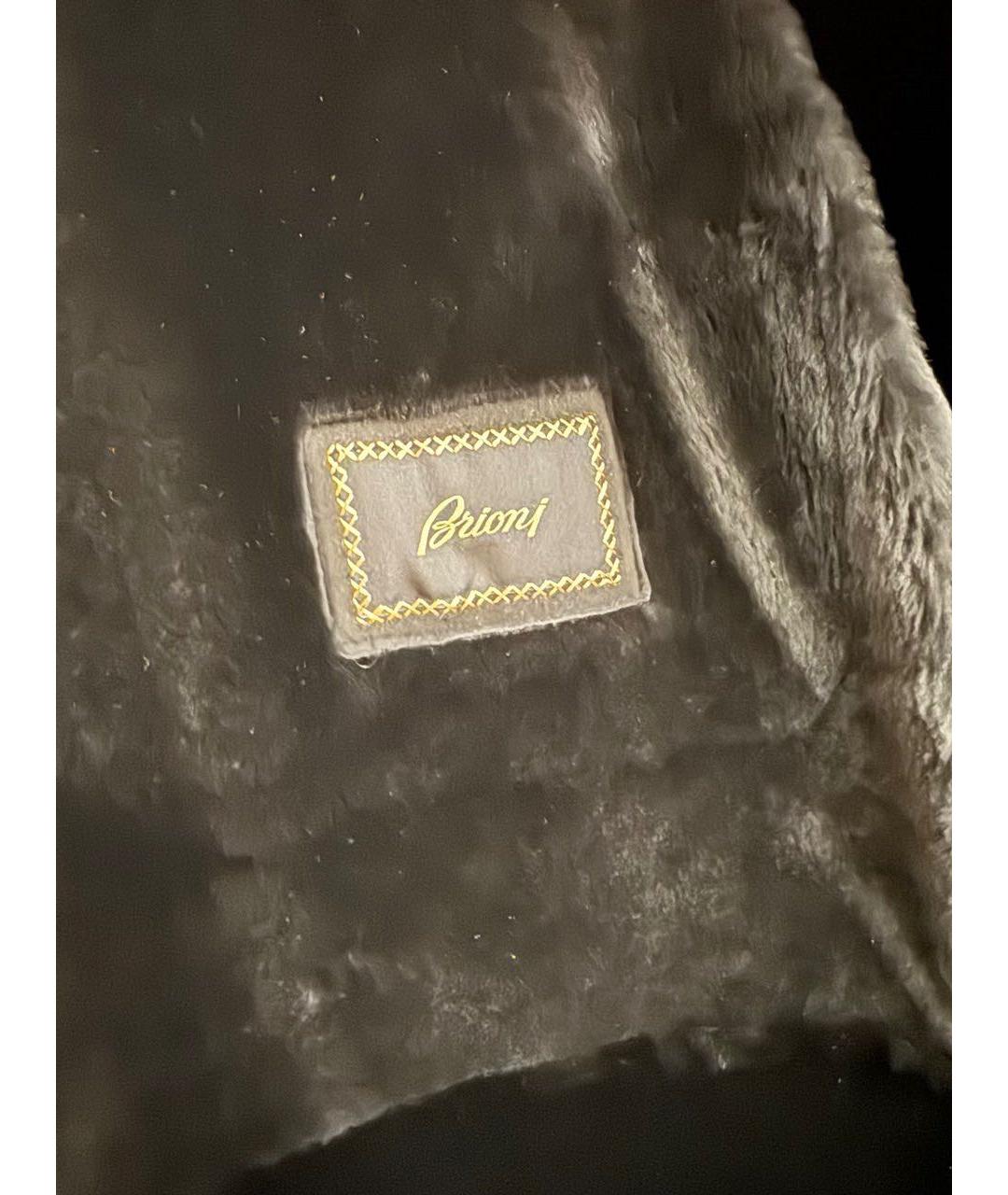 BRIONI Черная кожаная дубленка, фото 3