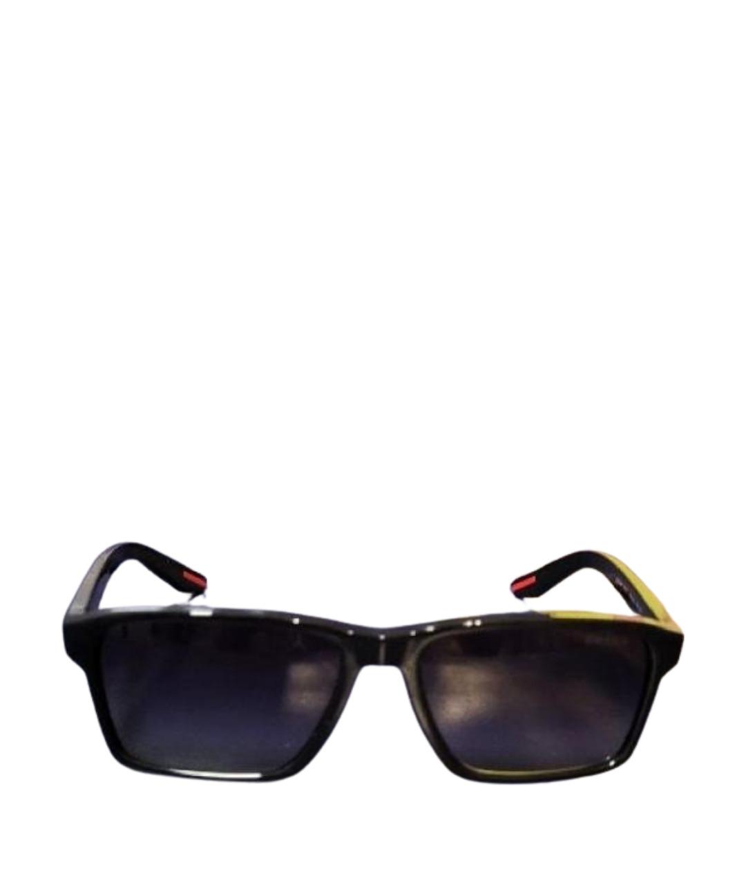 PRADA Черные пластиковые солнцезащитные очки, фото 1