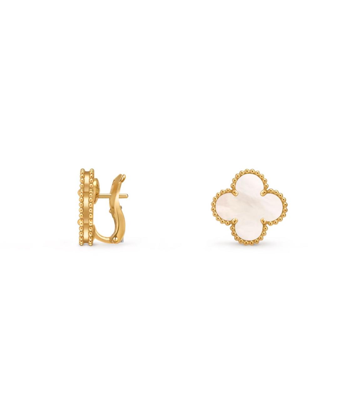 VAN CLEEF & ARPELS Белые серьги из желтого золота, фото 2