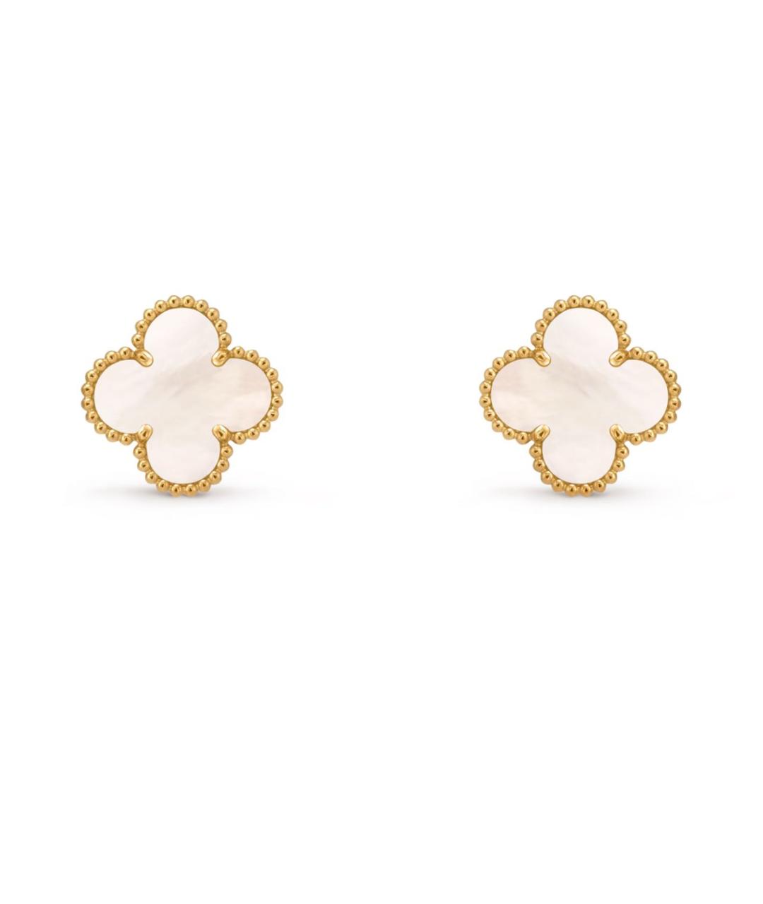 VAN CLEEF & ARPELS Белые серьги из желтого золота, фото 7