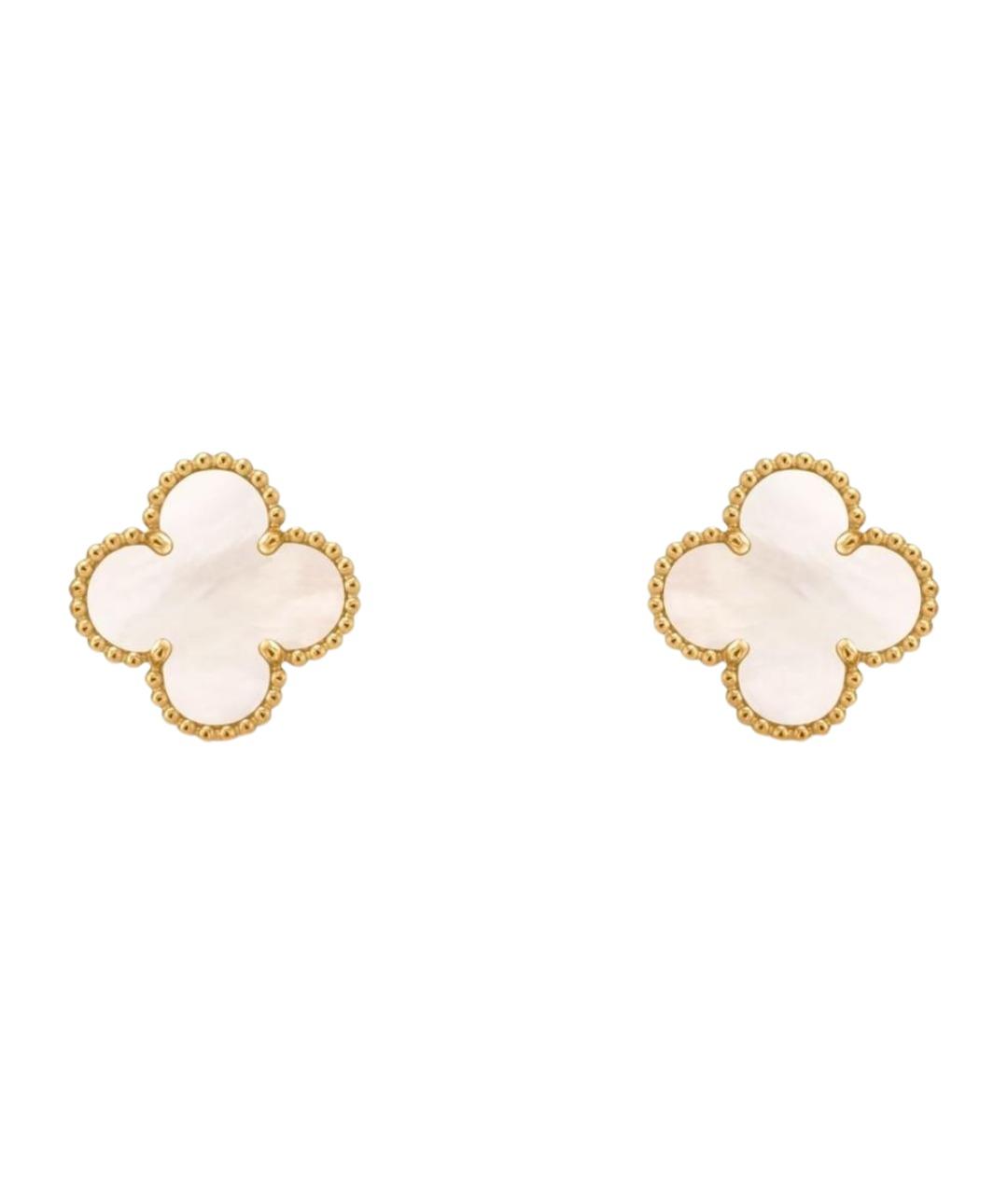 VAN CLEEF & ARPELS Белые серьги из желтого золота, фото 1