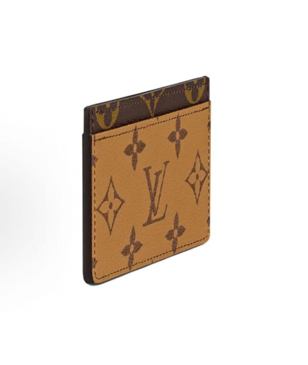 LOUIS VUITTON Коричневый кардхолдер, фото 3