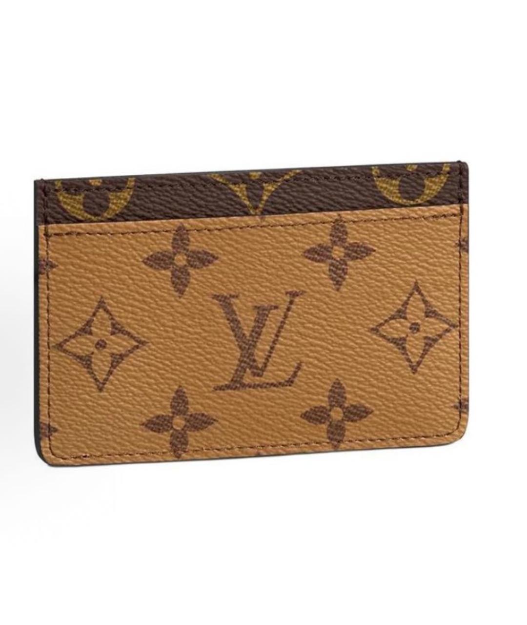 LOUIS VUITTON Коричневый кардхолдер, фото 5