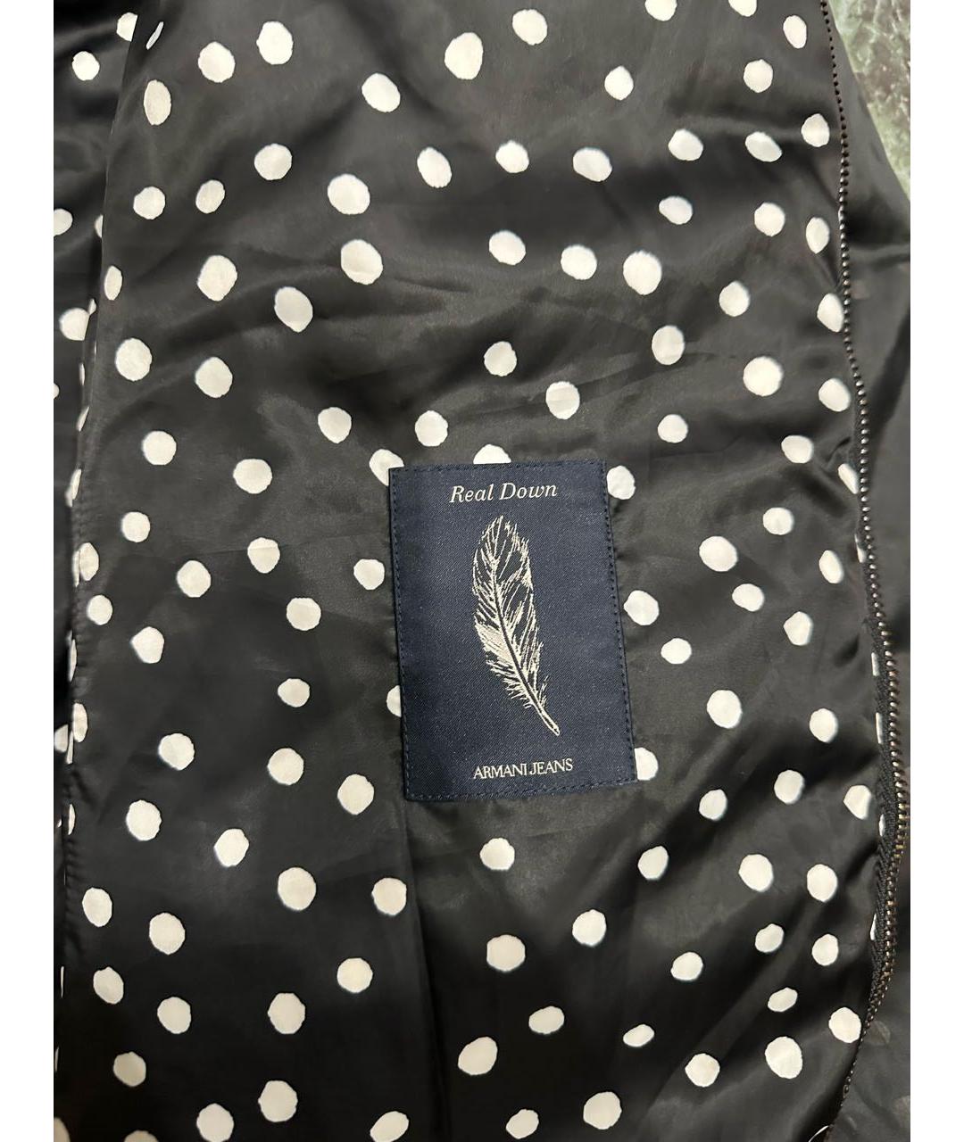 ARMANI JEANS Черная полиэстеровая куртка, фото 5