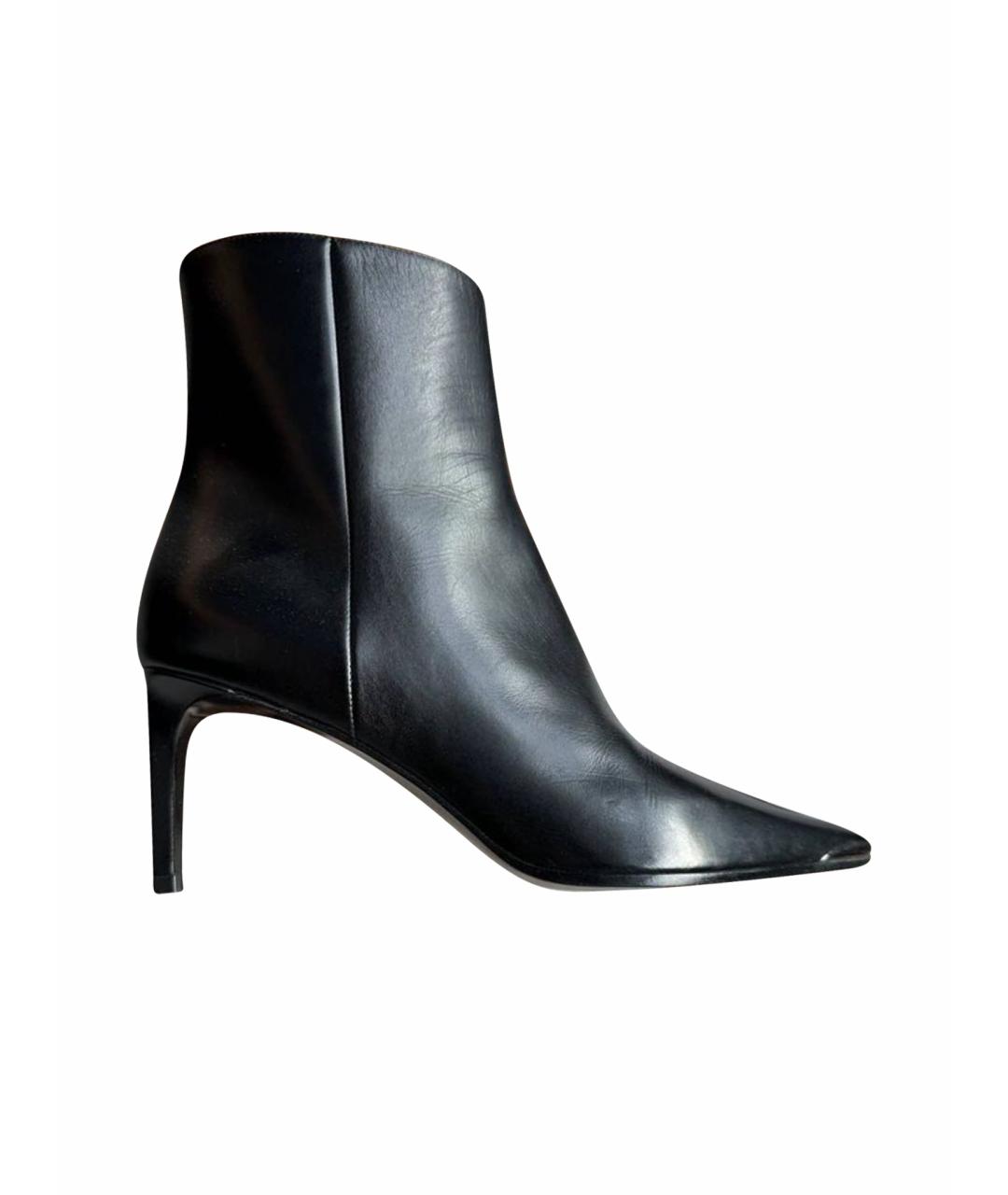 CELINE Черные кожаные ботильоны, фото 1