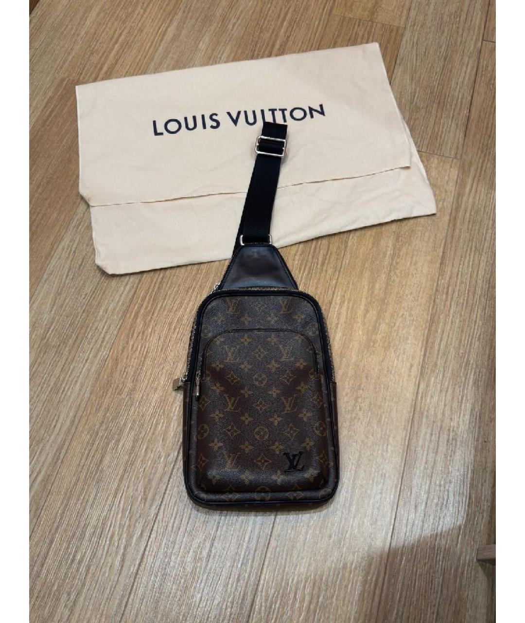 LOUIS VUITTON Коричневый кожаный рюкзак, фото 3
