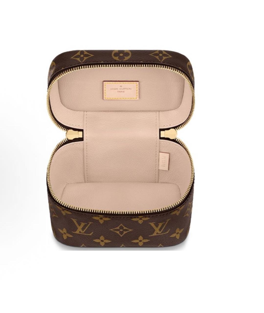 LOUIS VUITTON Коричневая косметичка, фото 4