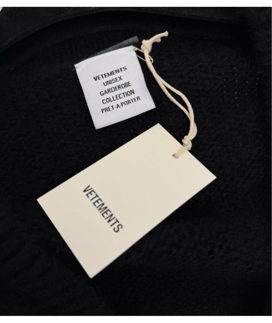 VETEMENTS Черный кардиган, фото 4