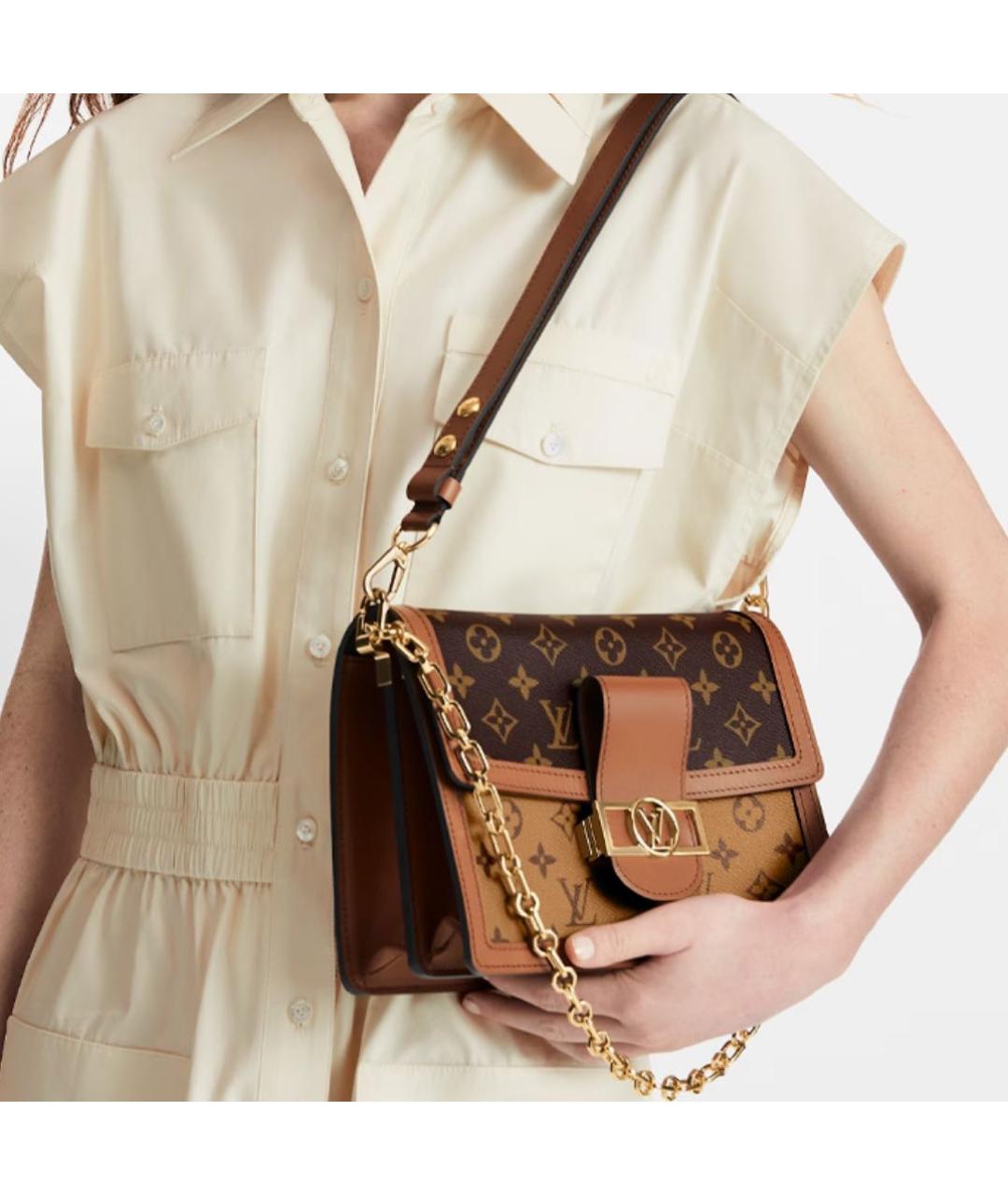 LOUIS VUITTON Коричневая сумка с короткими ручками, фото 6