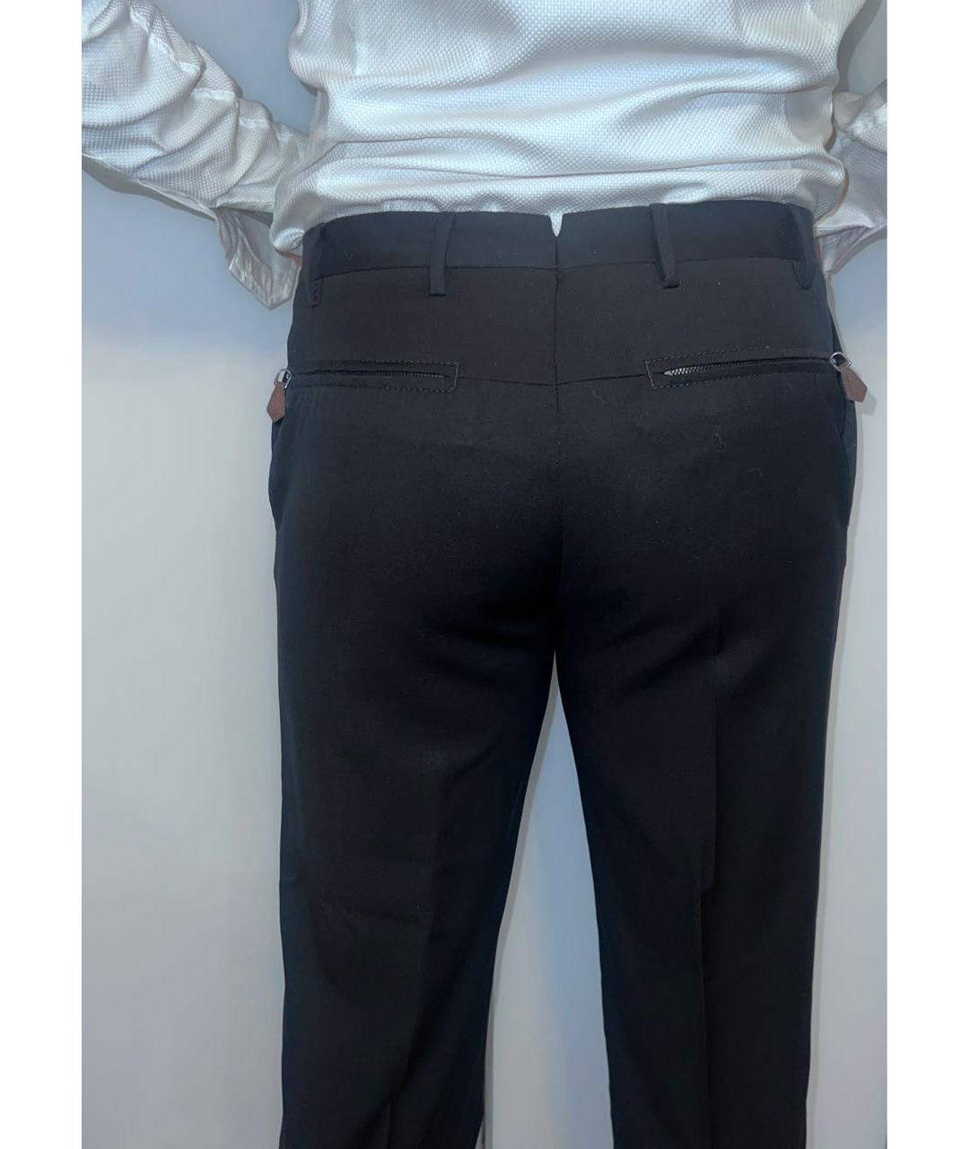 CORNELIANI Черные шерстяные классические брюки, фото 3