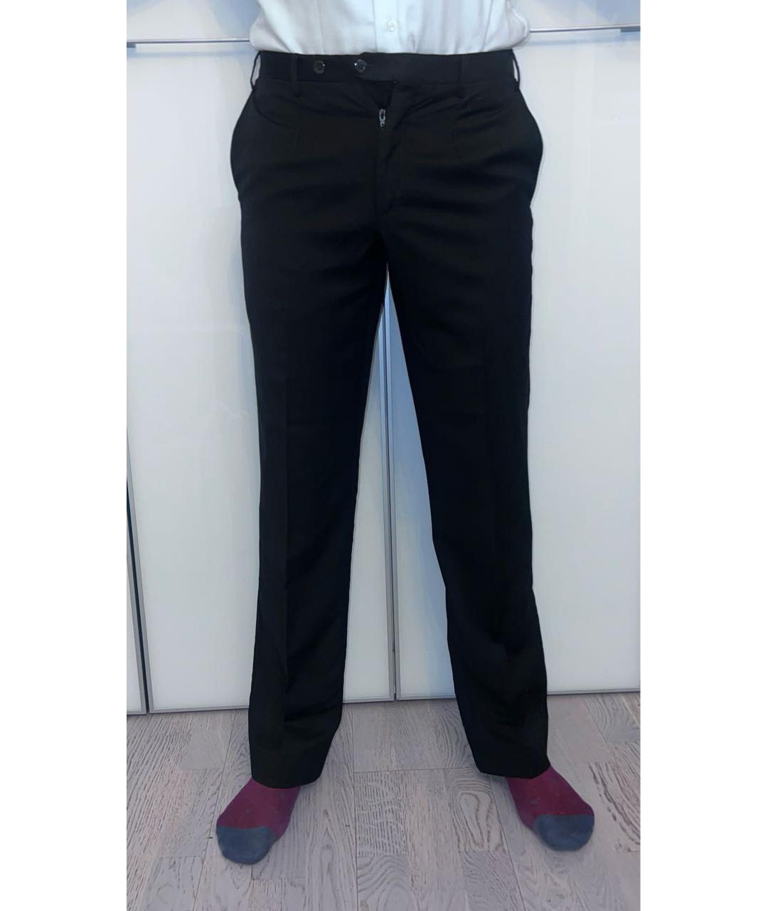 CORNELIANI Черные шерстяные классические брюки, фото 2