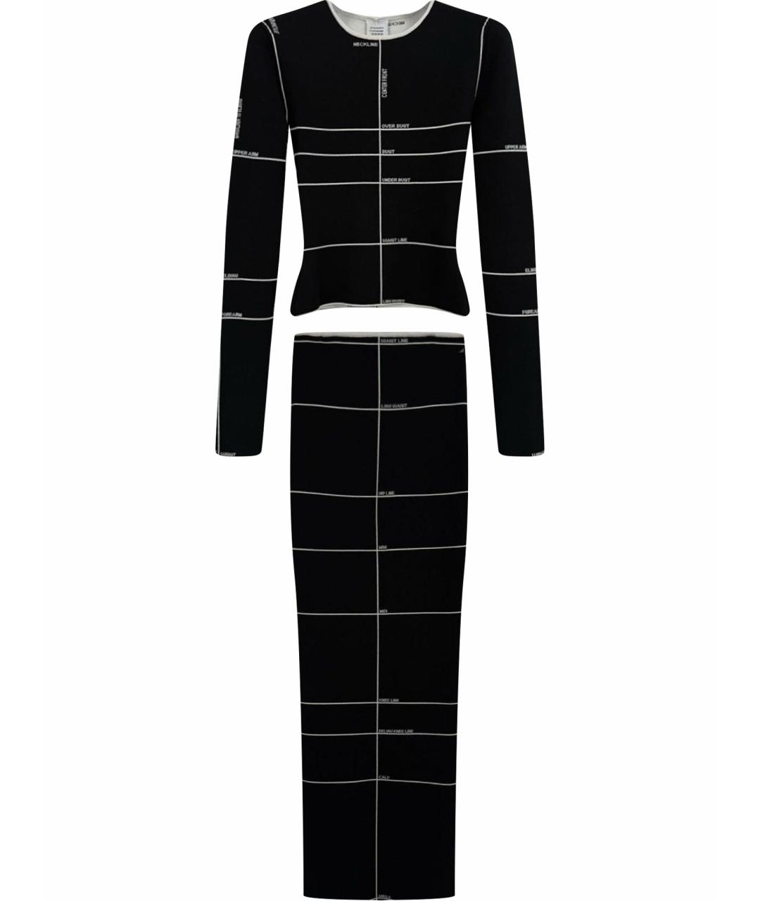 VETEMENTS Черный вискозный костюм с юбками, фото 1