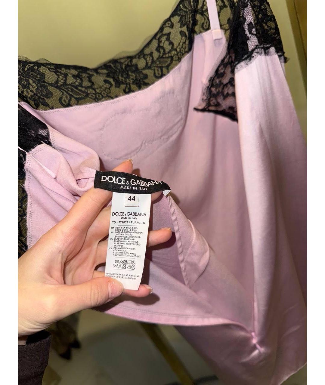 DOLCE&GABBANA Шелковая майка, фото 4