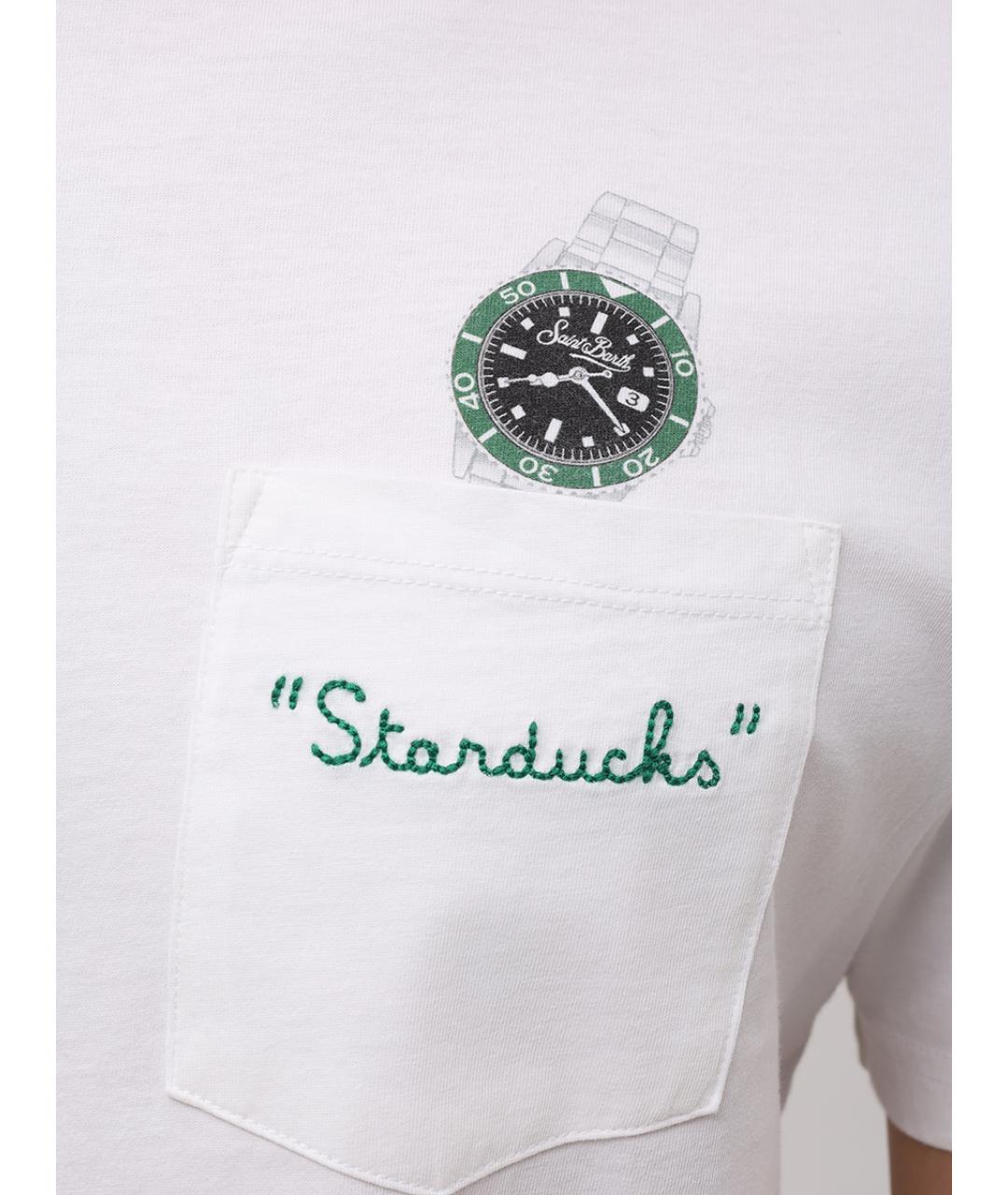 MC2 SAINT BARTH Белая хлопковая футболка, фото 5