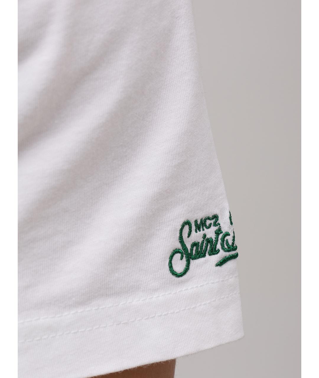 MC2 SAINT BARTH Белая хлопковая футболка, фото 6