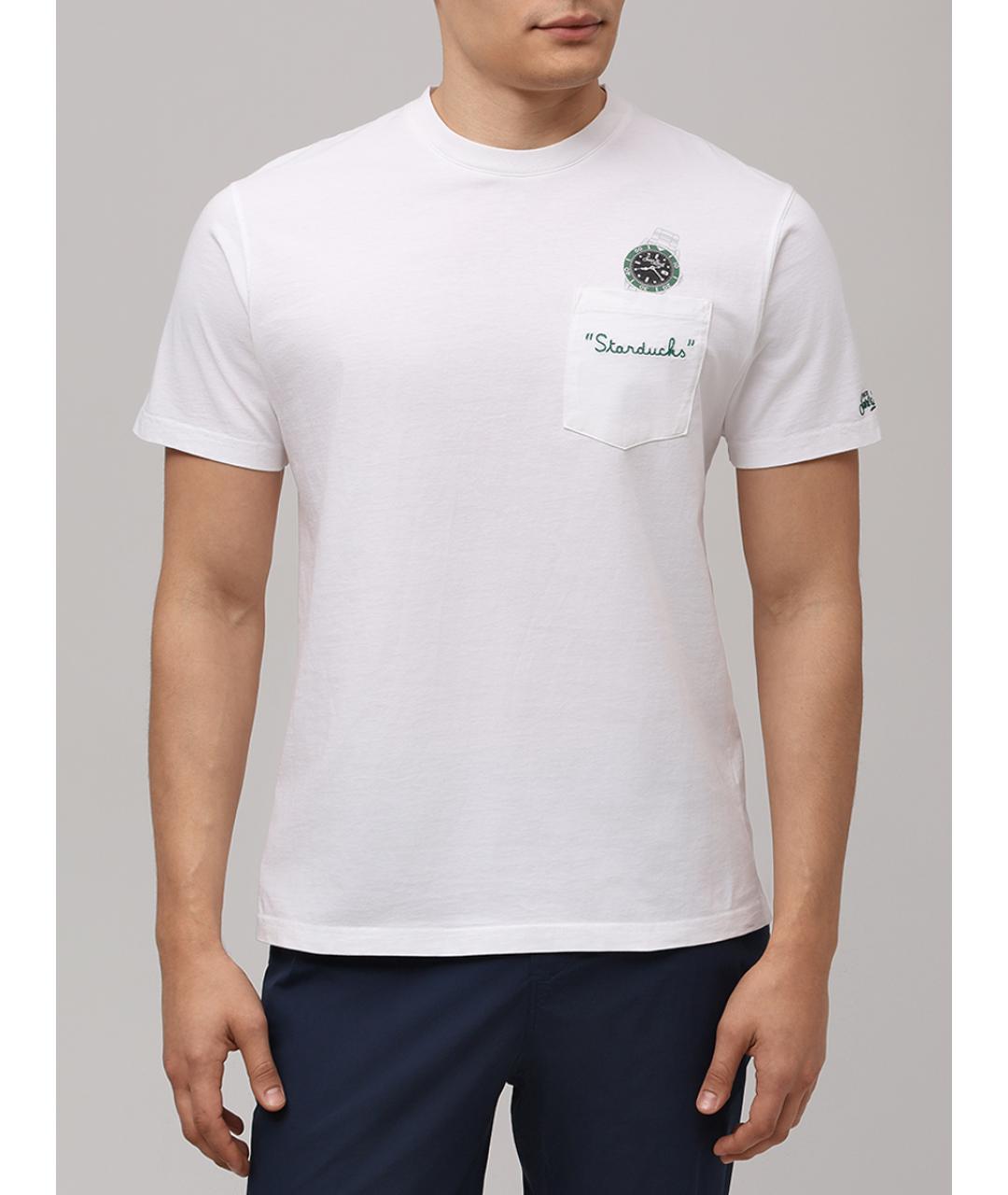 MC2 SAINT BARTH Белая хлопковая футболка, фото 4