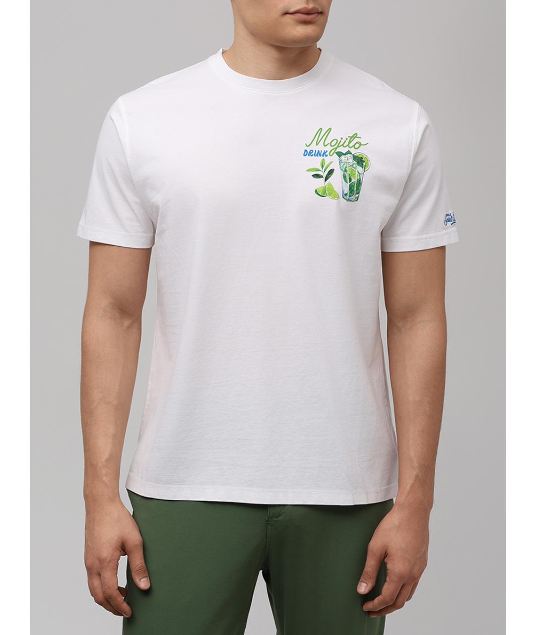 MC2 SAINT BARTH Белая хлопковая футболка, фото 4