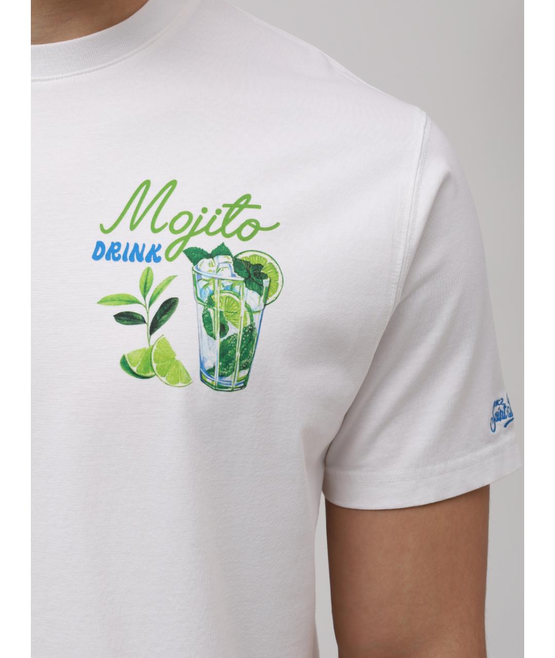 MC2 SAINT BARTH Белая хлопковая футболка, фото 5