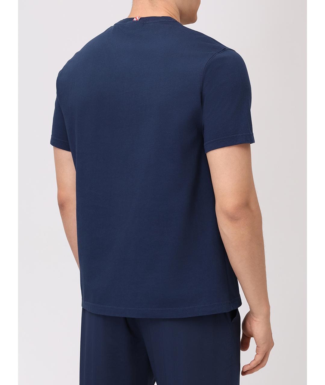 MC2 SAINT BARTH Синяя хлопковая футболка, фото 3