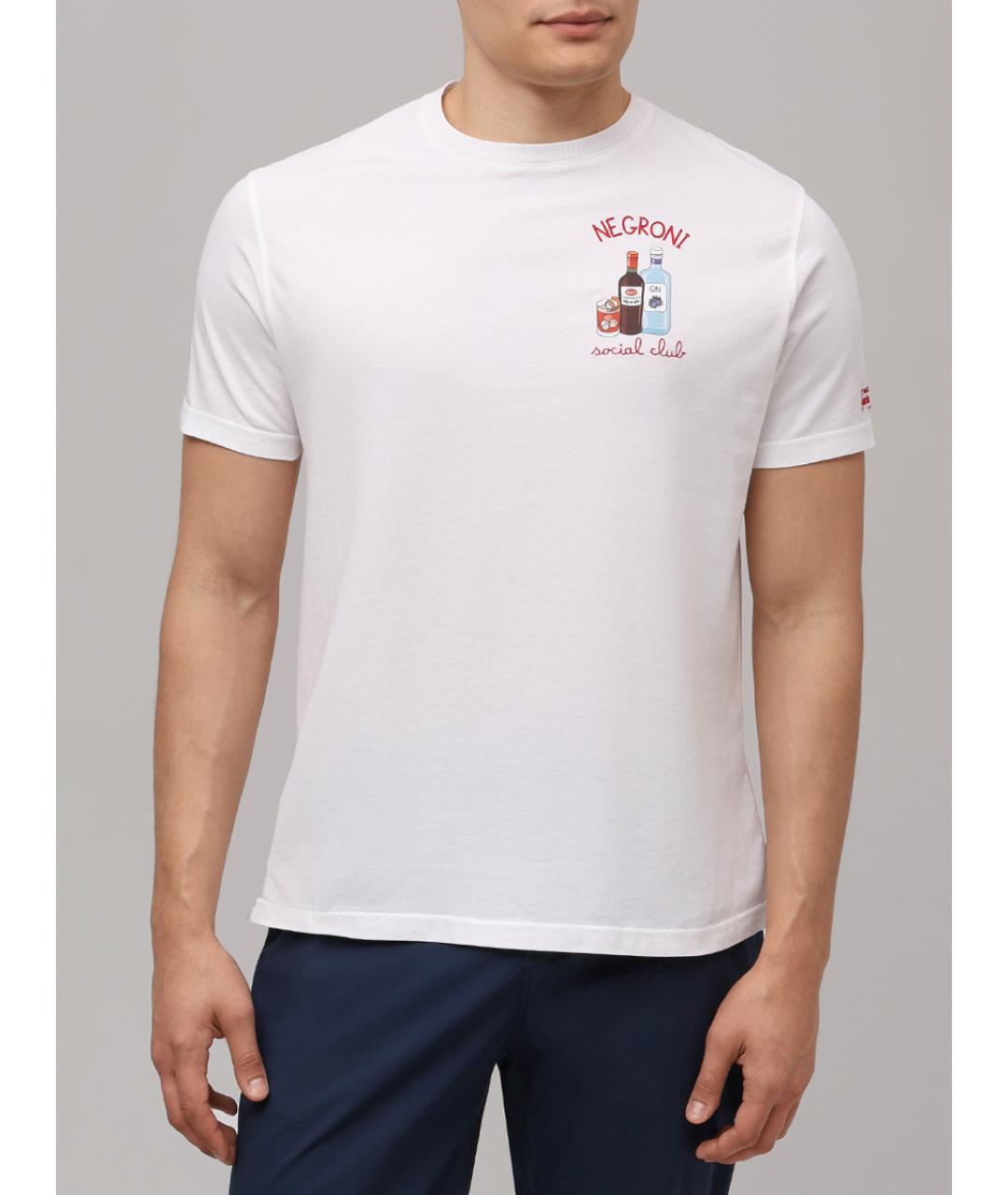 MC2 SAINT BARTH Белая хлопковая футболка, фото 4