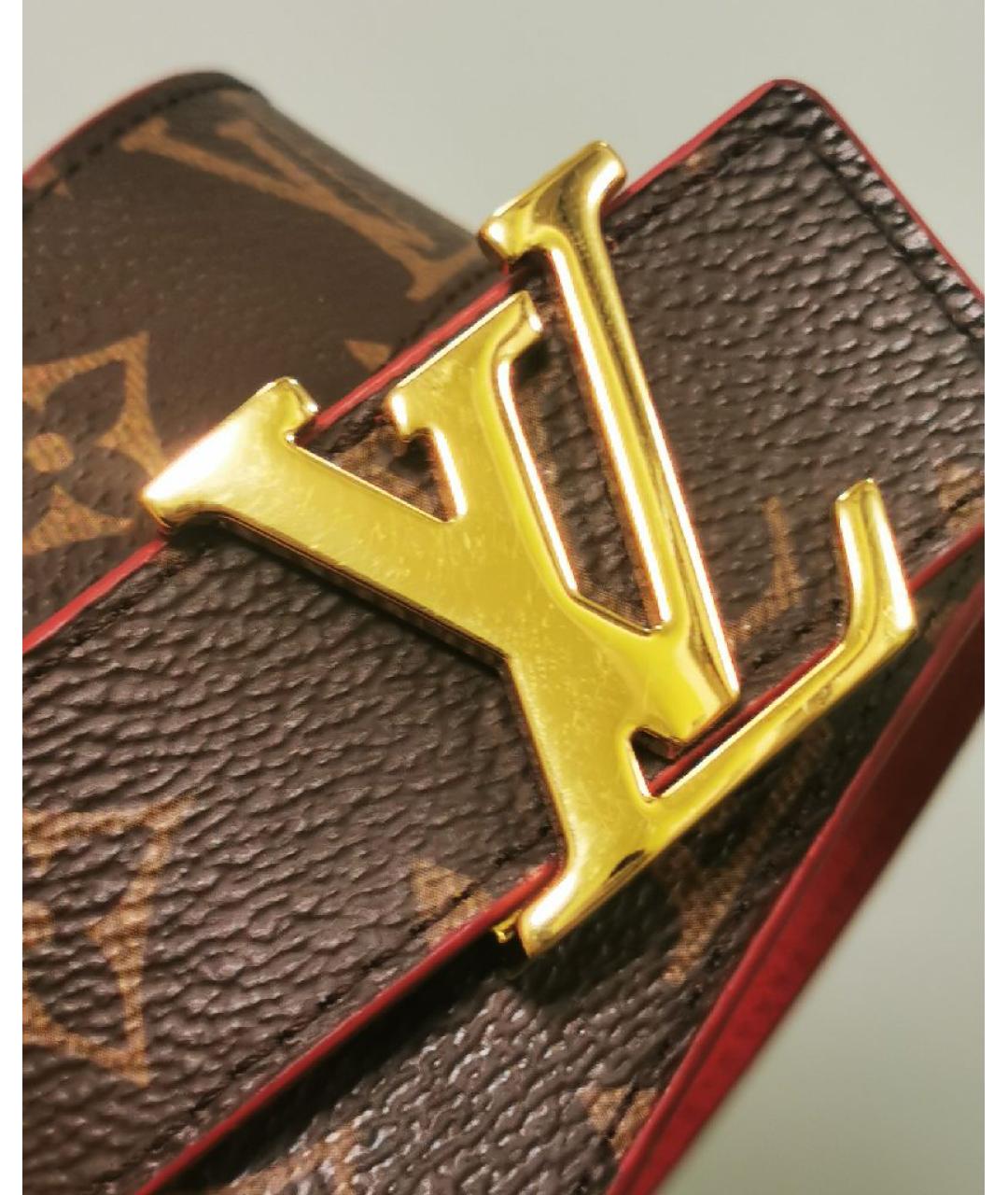 LOUIS VUITTON Красный кожаный ремень, фото 4