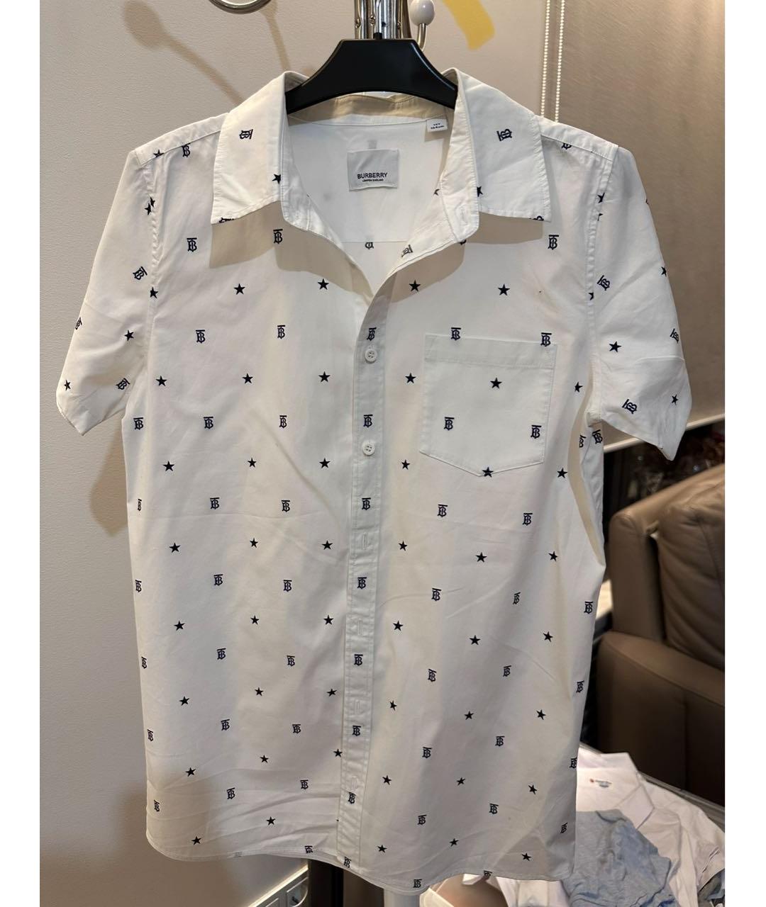 BURBERRY KIDS Белая хлопковая детская рубашка, фото 5