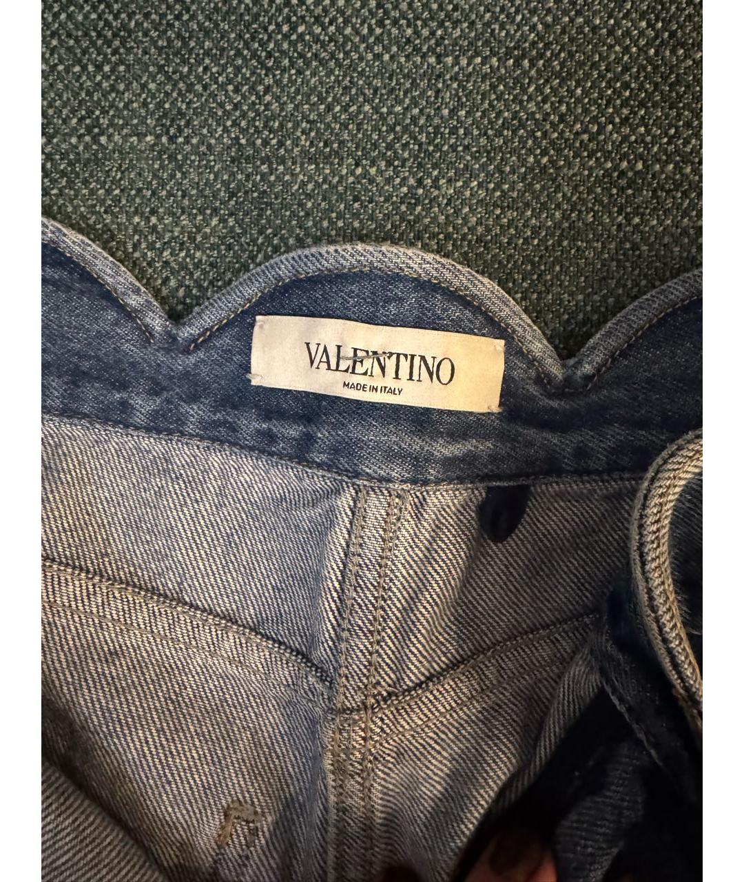 VALENTINO Синие деним шорты, фото 3