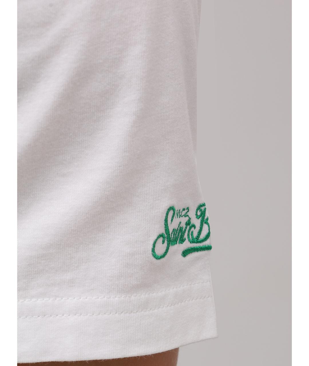 MC2 SAINT BARTH Белая хлопковая футболка, фото 6