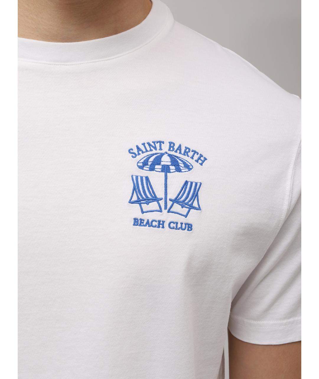 MC2 SAINT BARTH Белая хлопковая футболка, фото 5