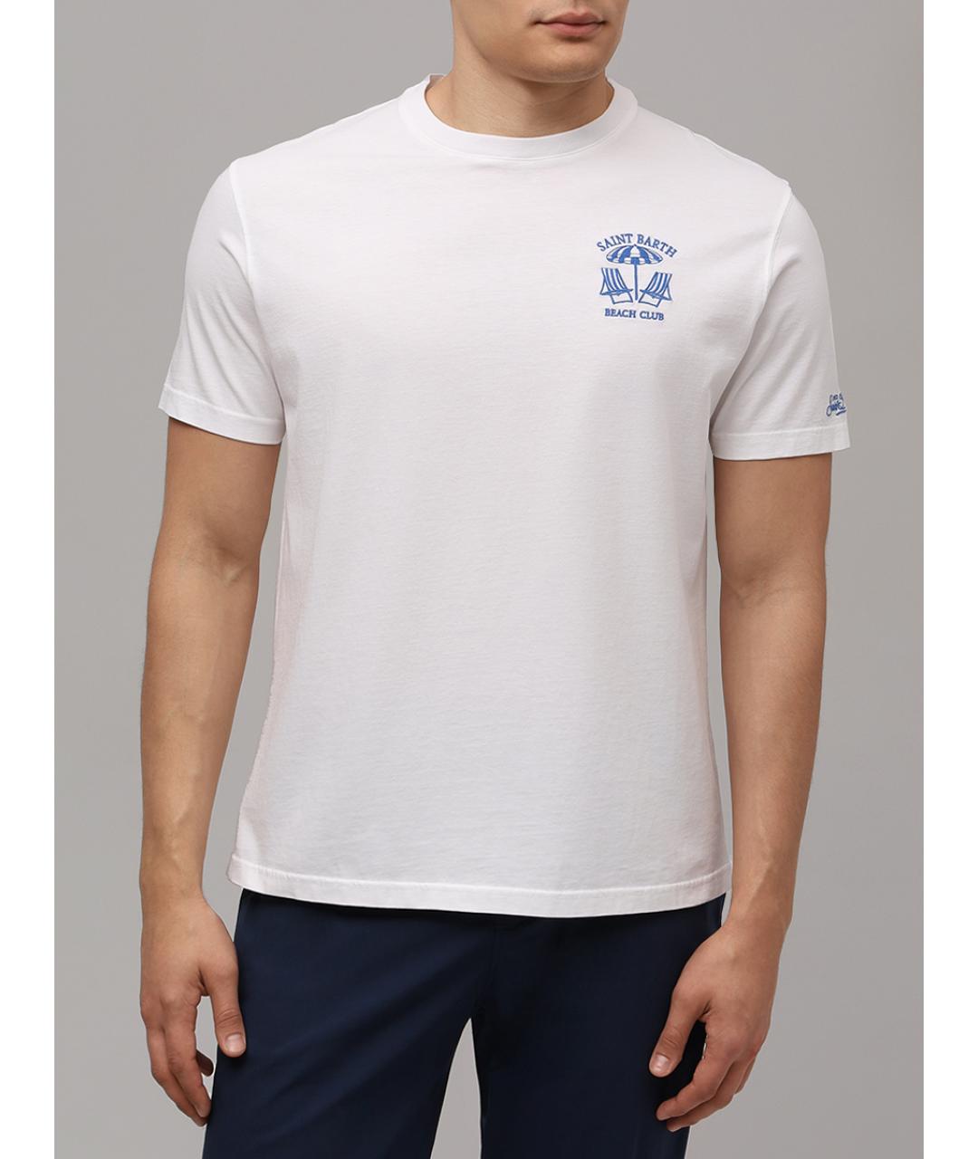 MC2 SAINT BARTH Белая хлопковая футболка, фото 4