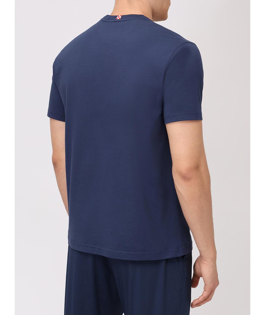 MC2 SAINT BARTH Синяя хлопковая футболка, фото 3