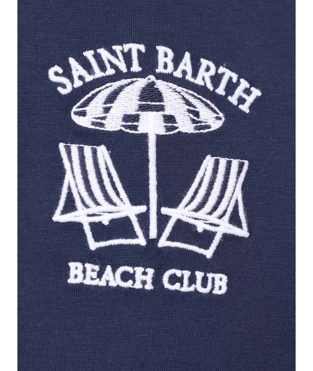 MC2 SAINT BARTH Синяя хлопковая футболка, фото 6