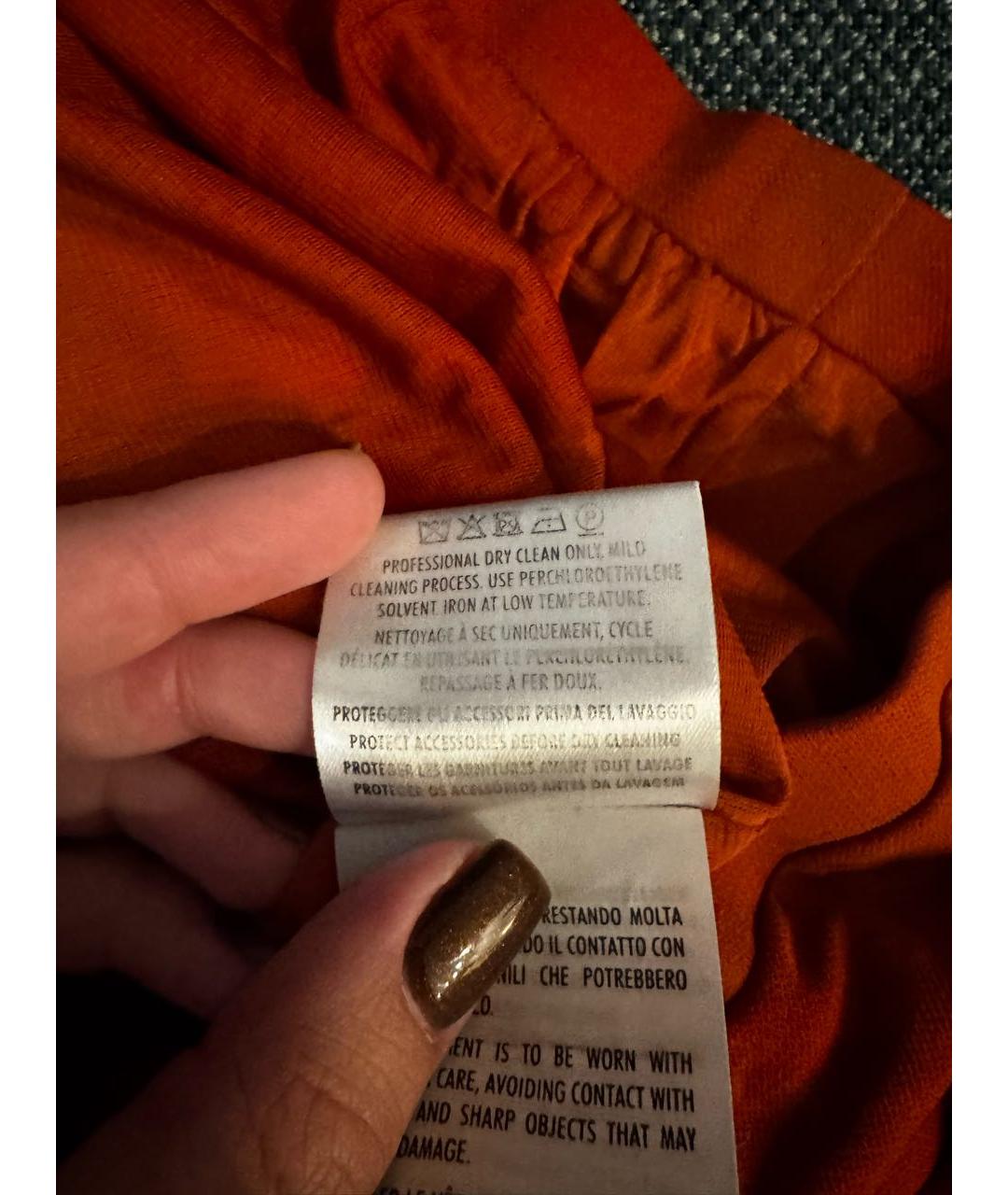 GUCCI Оранжевая хлопковая блузы, фото 4